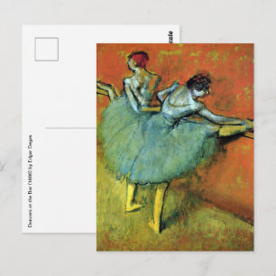 Dansers aan de Bar door Edgar Degas, Vintage Balle Briefkaart