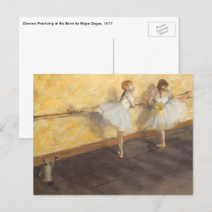 Dansers aan de Bar door Edgar Degas, Vintage Balle Briefkaart