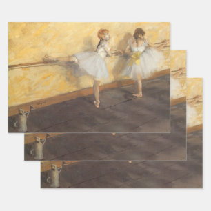 Dansers aan de Bar door Edgar Degas, Vintage Balle Inpakpapier Vel