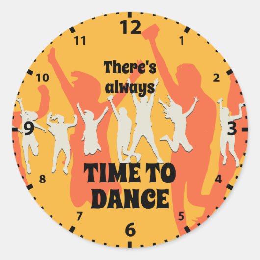 dansers | ALTIJD TOT DANCE | Chic Ronde Sticker (Voorkant)