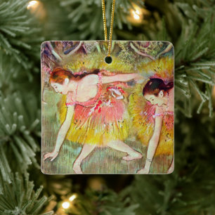 Dansers Buigend door Edgar Degas, Ballet Kunst Keramisch Ornament