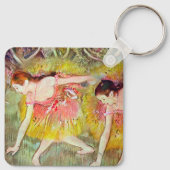 Dansers Buigend door Edgar Degas, Balletkunst Sleutelhanger (Achterkant)