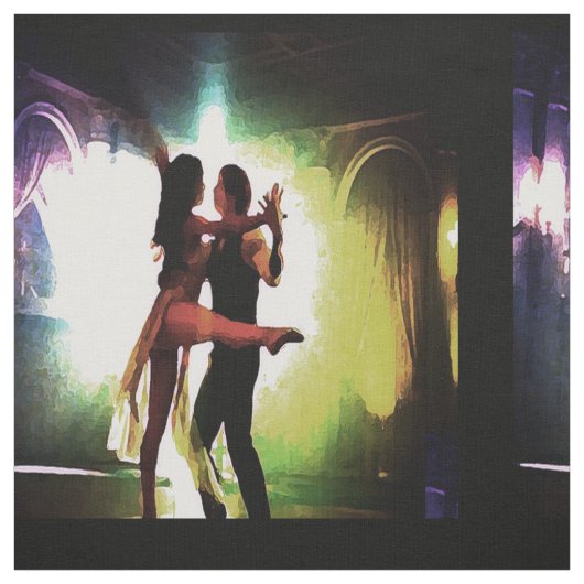 Dansers Dancing Paar Stof (Swatch)