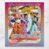 dansers Dank je wel 2549 Wijn Etiket (Enkel label)