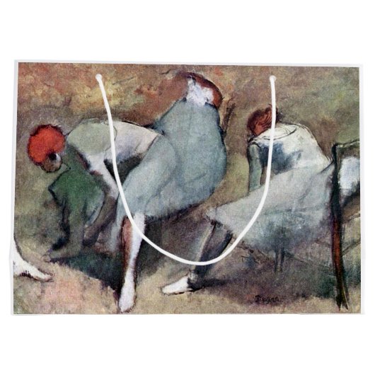 dansers die hun schoenen binden, Edgar Degas Groot Cadeauzakje (Achterkant)