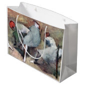 dansers die hun schoenen binden, Edgar Degas Groot Cadeauzakje (Achterkant Gekanteld)