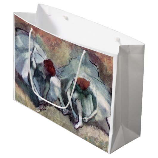dansers die hun schoenen binden, Edgar Degas Groot Cadeauzakje (Voorkant Gekanteld)