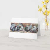 dansers die hun schoenen binden, Edgar Degas Kaart (Gele Bloem)