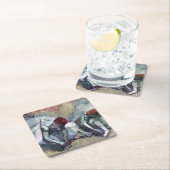 dansers die hun schoenen binden, Edgar Degas Kartonnen Onderzetters (Insitu)