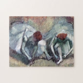 dansers die hun schoenen binden, Edgar Degas Legpuzzel (Horizontaal)