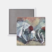 dansers die hun schoenen binden, Edgar Degas Magneet (Voorkant / Achterkant)