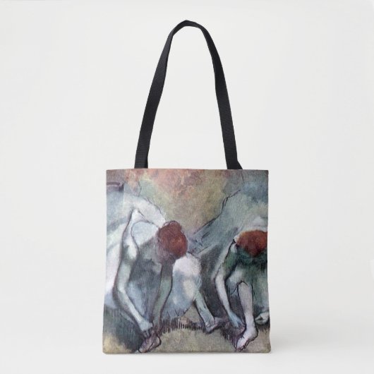 dansers die hun schoenen binden, Edgar Degas Tote Bag (Voorkant)
