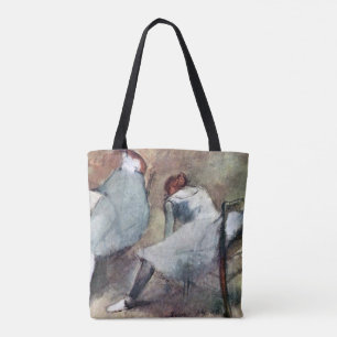 dansers die hun schoenen binden, Edgar Degas Tote Bag
