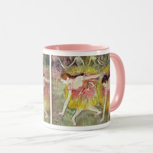 Dansers die zich bukken van Edgar Degas, Balletsku Mok (Voorkant rechts)