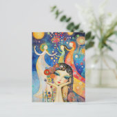 Dansers en dagdromen briefkaart (Staand voorkant)