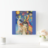 Dansers en dagdromen vierkante klok (Huis)