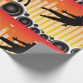 dansers en luidsprekers cadeaupapier (Hoek)