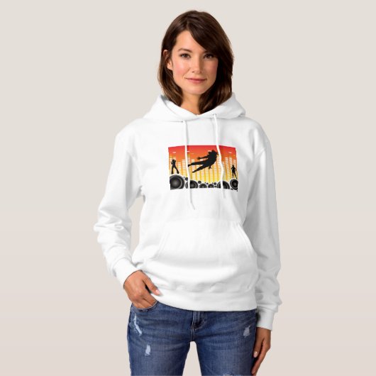 dansers en luidsprekers hoodie (Voorkant volledig)