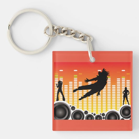 dansers en luidsprekers sleutelhanger (Voorkant)