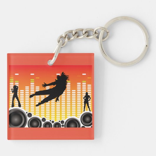 dansers en luidsprekers sleutelhanger (Achterkant)