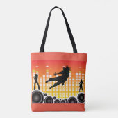 dansers en luidsprekers tote bag (Achterkant)