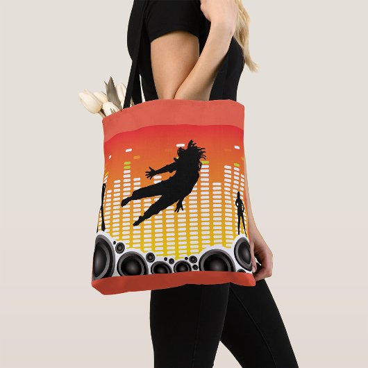 dansers en luidsprekers tote bag