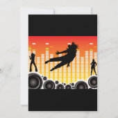 Dansers en luidsprekers uitnodiging (Voorkant)