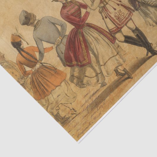  dansers Ephemera Tissuepapier (Detail)