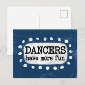 Dansers hebben meer plezier in het Briefkaart (Voorkant / Achterkant)