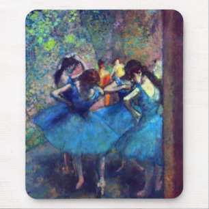 Dansers in Blauw door Edgar Degas, Vintage Ballet Muismat