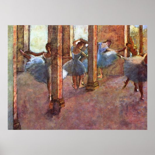dansers in de Foyer - Edgar Degas - 1887 Poster (Voorkant)
