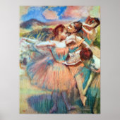 Dansers in een landschap van Edgar Degas Poster (Voorkant)