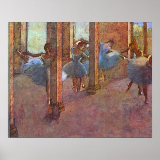 dansers in Foyer, Edgar Degas,  balletkunst Poster (Voorkant)