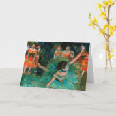 Dansers in Groen door Edgar Degas Kaart (Gele Bloem)