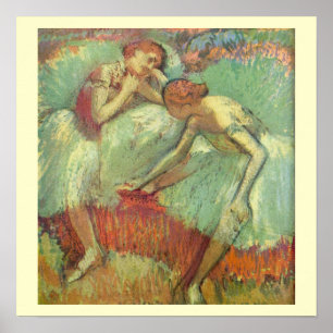 Dansers in het Groen door Edgar Degas, Vintage Bal Poster