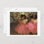 dansers in roze briefkaart (Voorkant / Achterkant)