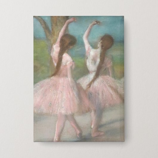 Dansers in Roze Edgar Degas Button (Voorkant)