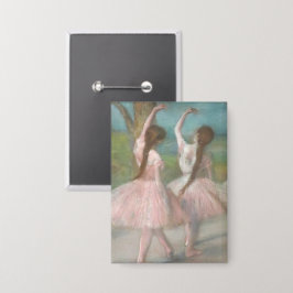 Dansers in Roze Edgar Degas Button