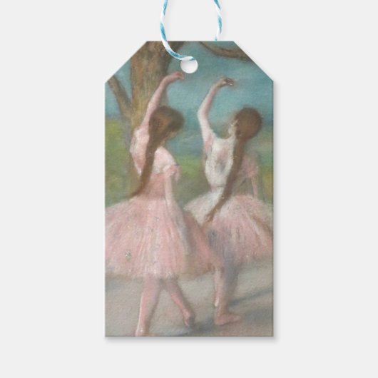 Dansers in Roze Edgar Degas Cadeaulabel (Voorkant)