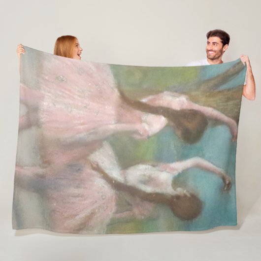Dansers in Roze Edgar Degas Fleece Deken (In situ)