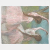 Dansers in Roze Edgar Degas Fleece Deken (Voorkant (Horizontaal))