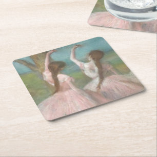 Dansers in Roze Edgar Degas Kartonnen Onderzetters
