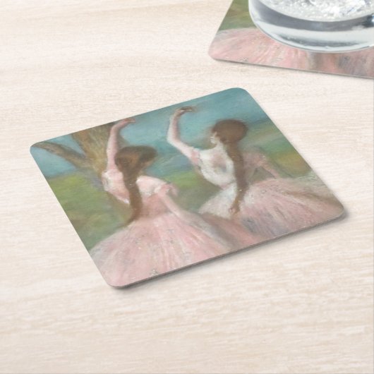 Dansers in Roze Edgar Degas Kartonnen Onderzetters (Schuin)