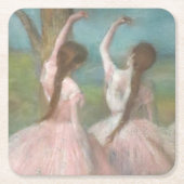 Dansers in Roze Edgar Degas Kartonnen Onderzetters (Voorkant)