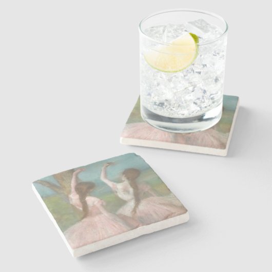 Dansers in Roze Edgar Degas Stenen Onderzetter (Zijkant)