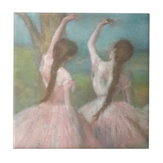 Dansers in Roze Edgar Degas Tegeltje (Voorkant)