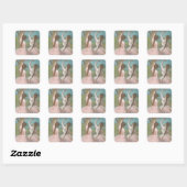Dansers in Roze Edgar Degas Vierkante Sticker (Vel)