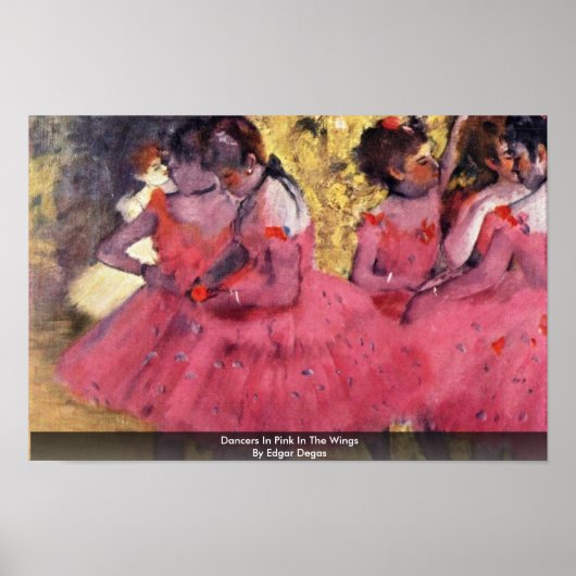 dansers in roze in de ogen van Edgar Degas Poster (Voorkant)