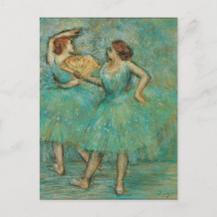 Dansers met een fan Edgar Degas Briefkaart