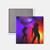Dansers Onder Disco Ball Magnet Dance Gift (Voorkant / Achterkant)